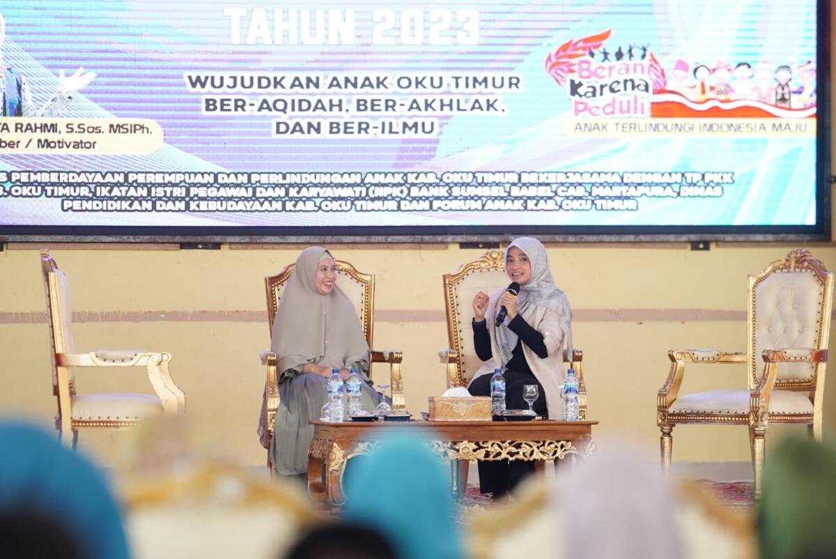 Pemerintah Kabupaten OKU Timur melalui Dinas Pemberdayaan Perempuan dan Perlindungan Anak (DPPPA) menyelenggarakan acara peringatan Hari Anak Nasional Tahun 2023 di Balai Rakyat Setda OKU Timur, Rabu, 2 Agustus 2023.