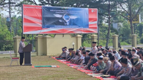 Sholat Istisqo, Polres Prabumulih Ajak Personel dan Mitra Sholat Istisqo