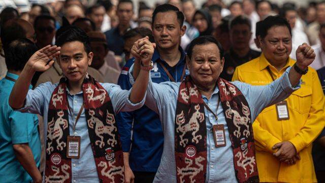 Pasangan Capres Prabowo Subianto dan Cawapres Gibran Rakabuming Raka