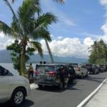 Sejumlah titik di kawasan wisata Danau Ranau macet.