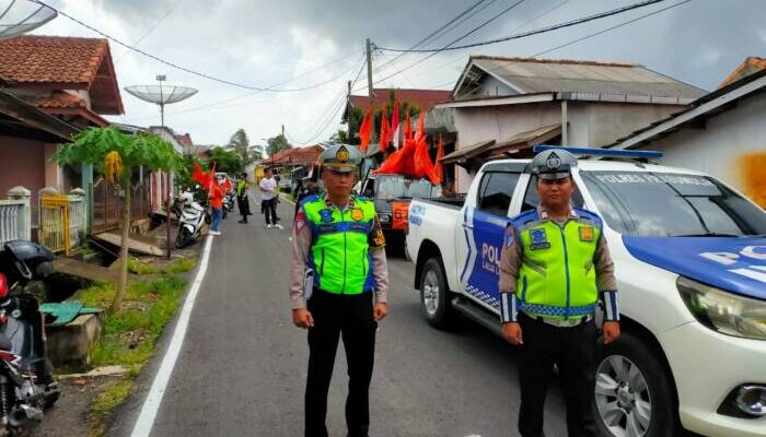 Kampanye Terbuka Partai Buruh Dikawal Personel Polres Prabumulih