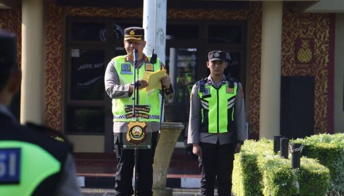 Polres Prabumulih Gelar Pasukan Pengamanan TPS Pemilu 2024