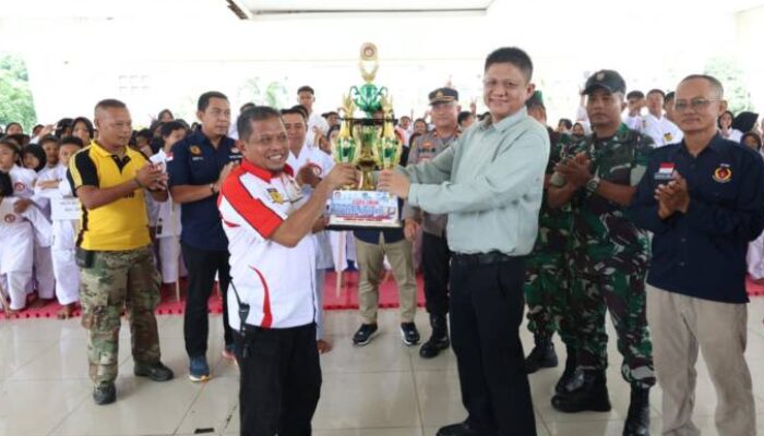 Kejuaraan Karate Antar Ranting Lemkari Se OKU Timur Dimulai, Rebutkan Piala Bupati, Ini Pesan Enos