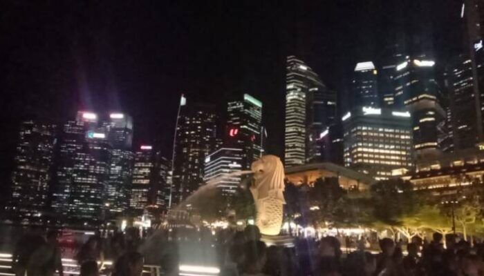 Daya Tarik Patung Singa Bikin Wisatawan Betah di Merlion Park Singapura     