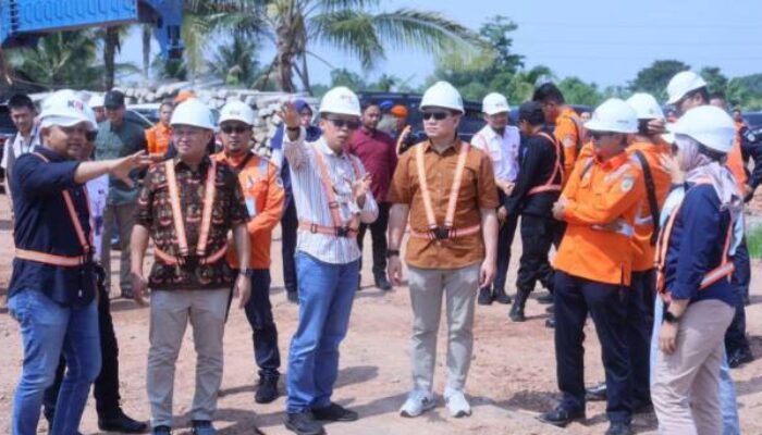 Pj Gubernur Sumsel Tinjau Pembangunan Proyek Strategis Nasional Kereta Api Logistik Lahat-Kertapati