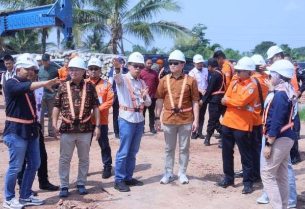 Pj Gubernur Sumsel Tinjau Pembangunan Proyek Strategis Nasional Kereta Api Logistik Lahat-Kertapati