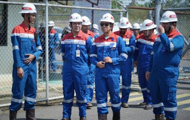 Salah satu lokasi Rig PT PHRZ 4 Field Prabumulih penyumbang produksi migas. Foto : Ist/FAJARSUMSEL.COM