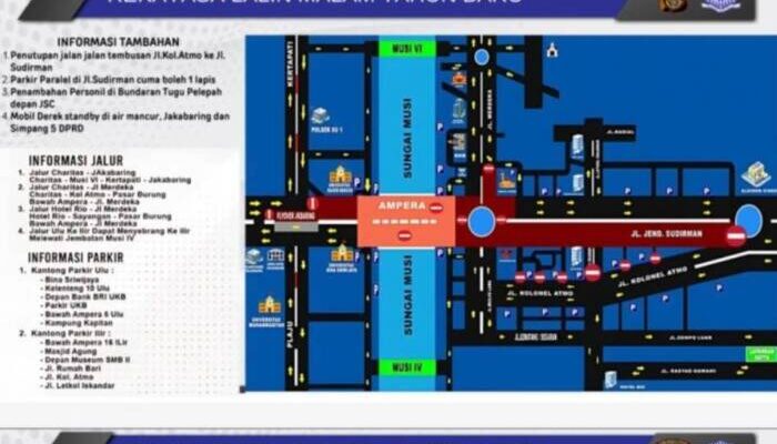 HARUS TAHU! Malam Tahun Baru 2025 Jembatan Ampera Ditutup, Ini Jaur Alternatifnya