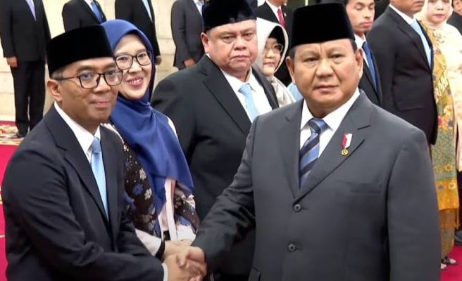 Prabowo Lantik Budi Yuliarto Jadi Mendiktisaintek, Nugroho Sulistyo Kepala BSSN dan Muhammad Yusuf Kepala BPKP