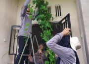 Mahasiswa KKN UNUHA Bersama Perangkat Desa Taraman Jaya Rawat Tanaman Toga di Poskodes