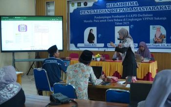 Tim pengabdian kepada masyarakat Universitas Nurul Huda melaksanakan kegiatan pendampingan sekaligus pembuatan modul ajar dan LKPD dwibahasa menulis puisi bagi para guru. Foto: dok/PKM