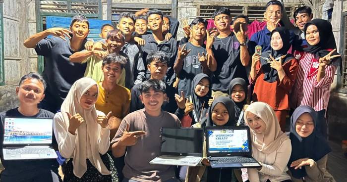 Mahasiswa Kuliah Kerja Nyata (KKN) kelompok 36 Universitas Nurul Huda mengadakan sosialisasi sekaligus Workshop Kreatif