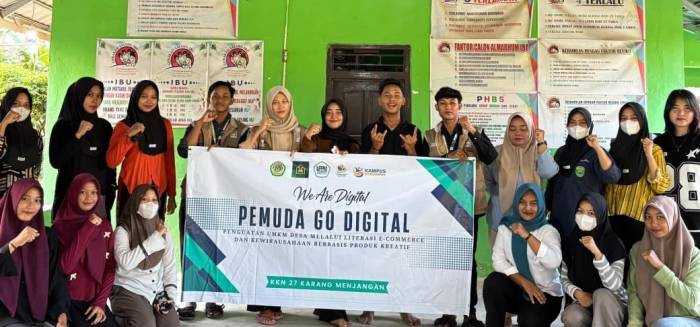 Pemuda go Digital: Penguatan UMKM Desa melalui Literasi E-Commerce dan Kewirausahaan Berbasis Produk Kreatif