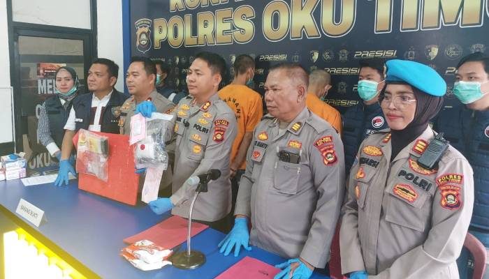 LAGI! Polres OKU Timur Ungkap Kasus Narkoba, Sita 1 Kg Sabu, 2 Tersangka Bekuk