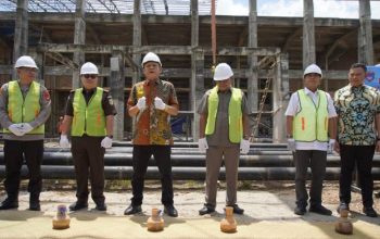 Pembangunan Construction Building Fase 3 Gedung Olahraga Martapura, OKU Timur kembali dimulai.