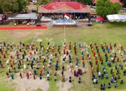 Kabupaten OKU Timur kembali menorehkan prestasi tingkat nasional, karena sukses memecahkan dua dari tiga target Rekor MURI. Foto: Himawan/Diknas OKUT