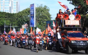 Peringatan Hari Buruh Internasional atau May Day 2026 di Sumatera Selatan dengan diadakan kegiatan Rembuk Buruh bersama Aliansi Serikat Buruh Sumsel, Jumat (1/5/2026).